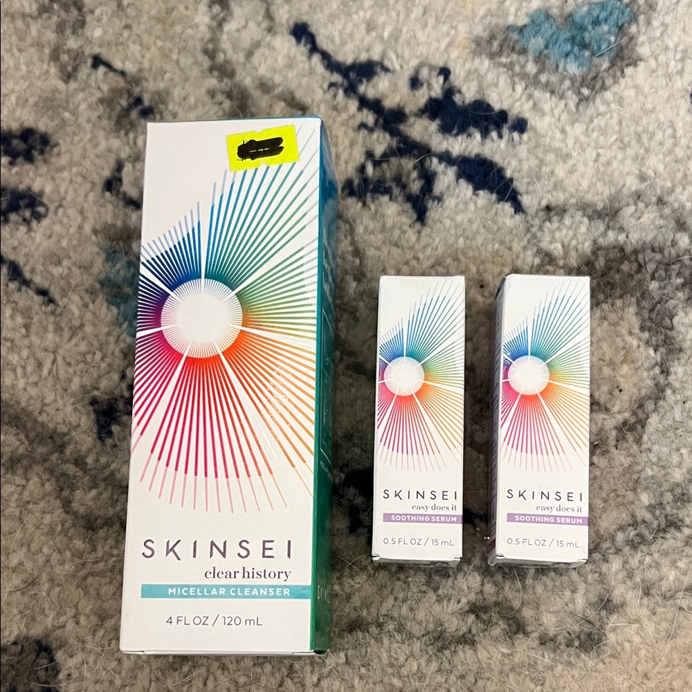 Skinsei Clear History Micellar Cleanser, 2 Soothing Serums